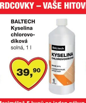 Kyselina chlorovodíková solná Baltech