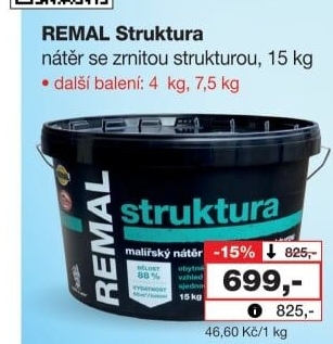 Malířský nátěr Struktura Remal