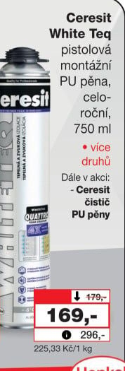 Montážní pěna Ceresit