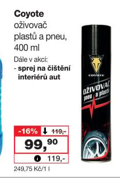 Oživovač pneumatik a plastů Coyote