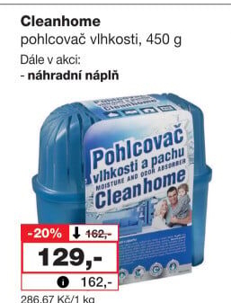 Pohlcovač vlhkosti CleanHome