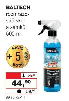 Rozmrazovač skel a zámků Baltech