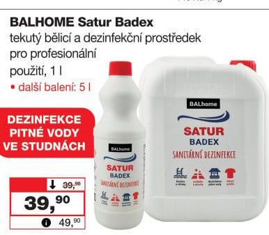 Sanitární kapalina Satur Badex Balhome