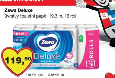 Toaletní papír 3vrstvý Deluxe Zewa