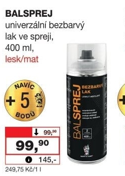 Univerzální základní barva ve spreji Balsprej Barvy a laky Hostivař