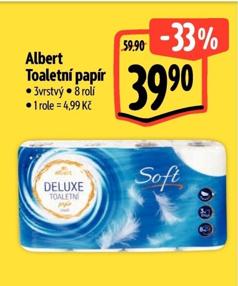 Toaletní papír 3vrstvý Albert