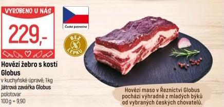 Hovězí žebra s kostí Globus