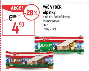 Oplatky Alpinky Váš Výběr