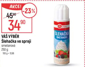 Šlehačka ve spreji Váš Výběr