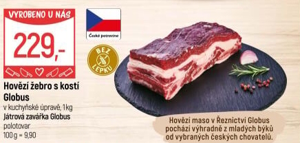 Hovězí žebra s kostí Globus