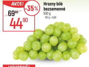 Hrozny bílé bezsemenné