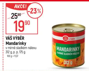Kompot mandarinky Váš Výběr