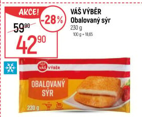 Obalovaný sýr mražený Váš Výběr