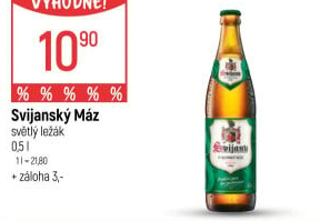 Pivo světlý ležák 11° Svijanský Máz Svijany