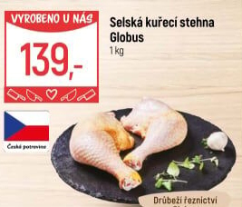 Selská kuřecí stehna Globus