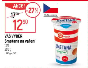 Smetana na vaření Váš Výběr