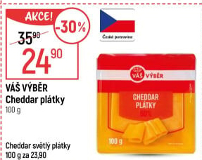 Sýr Cheddar Váš Výběr