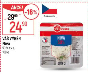 Sýr Niva 50% Váš Výběr