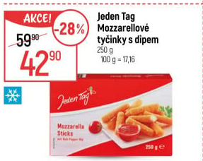 Tyčinky mozzarelové mražené Jeden Tag