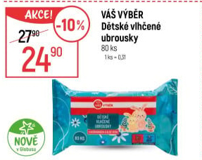 Vlhčené ubrousky dětské Váš Výběr