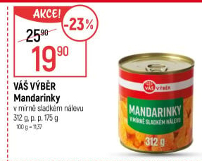 Kompot mandarinky Váš Výběr