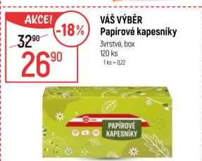Papírové kapesníky 3vrstvé Váš Výběr - box
