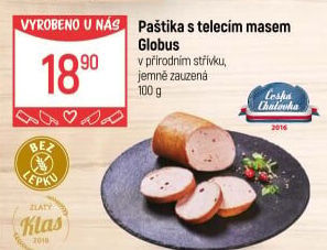 Paštika s telecím masem Játrovka Globus