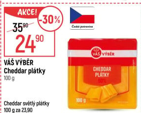 Sýr Cheddar Váš Výběr