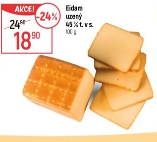 Sýr Eidam uzený 45%