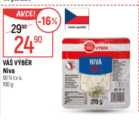 Sýr Niva 50% Váš Výběr
