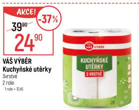 Utěrky kuchyňské 3vrstvé Váš Výběr
