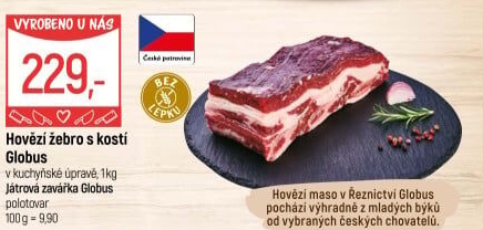 Hovězí žebra s kostí Globus