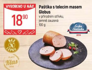 Paštika s telecím masem Játrovka Globus