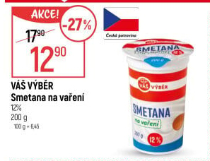 Smetana na vaření Váš Výběr
