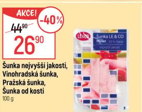 Šunka pražská nejvyšší jakosti LE&amp