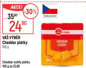 Sýr Cheddar Váš Výběr