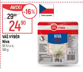 Sýr Niva 50% Váš Výběr