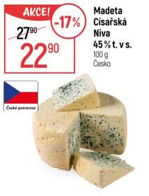 Sýr Niva Císařská 45 % Madeta
