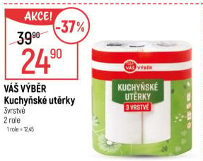 Utěrky kuchyňské 3vrstvé Váš Výběr