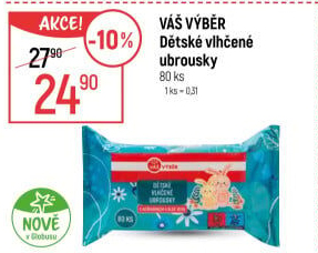 Vlhčené ubrousky dětské Váš Výběr