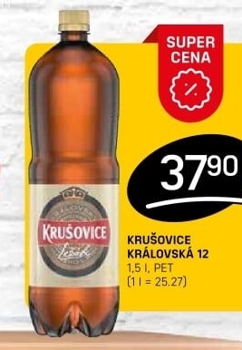 Pivo světlý ležák Královský 12° Krušovice