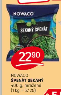 Špenát sekaný mražený Nowaco