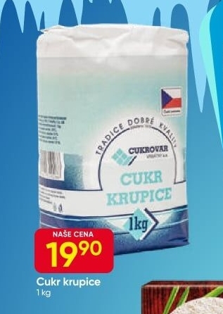 Cukr krupice Cukrovar Vrbátky