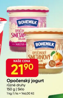 Jogurt ochucený Opočenský Bohemilk