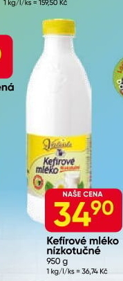 Kefírové mléko neochucené Mlékárna Valašské Meziříčí