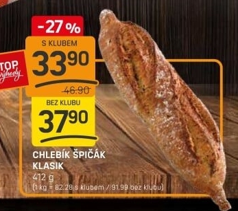 Chlebík Špičák klasik