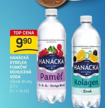 Funkční voda Hanáckákyselka