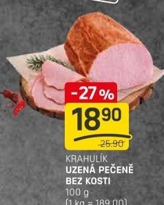 Pečeně uzená bez kosti Krahulík