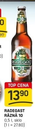 Pivo světlé výčepní Rázná 10° Radegast