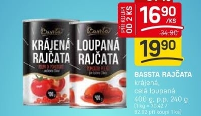 Rajčata krájená Bassta
